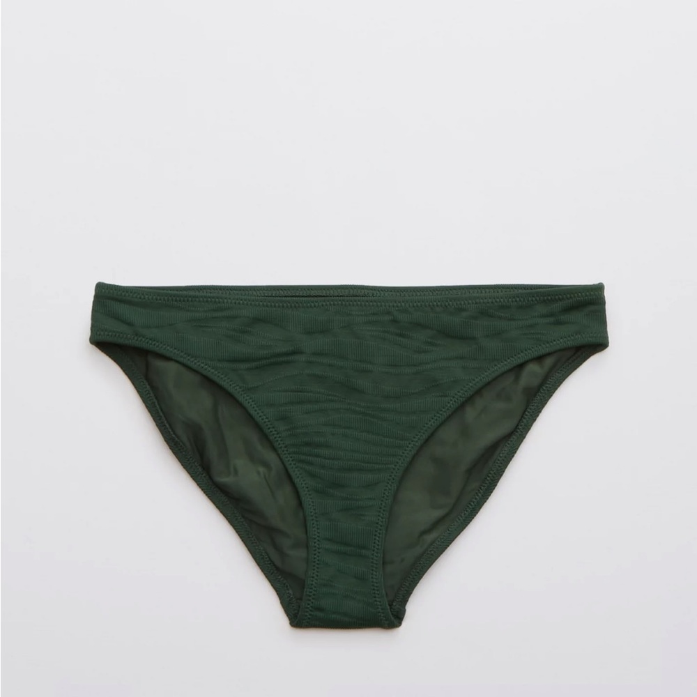 Aerie green jacquard swim bottom